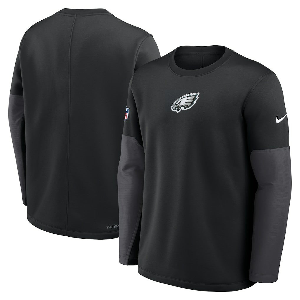 Philadelphia Eagles Sideline Coach Therma-FIT Long Sleeve T-Shirt Black