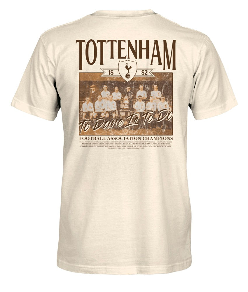 Tottenham Hotspur 1863FC Vintage Photo T-Shirt Cream sale