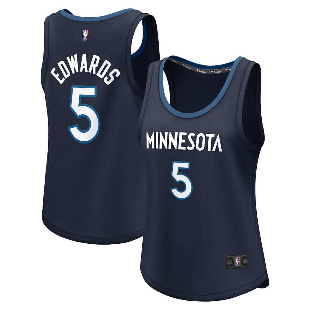 Anthony Edwards Minnesota Timberwolves Women's Fast Break Player Jersey Icon Edition Navy