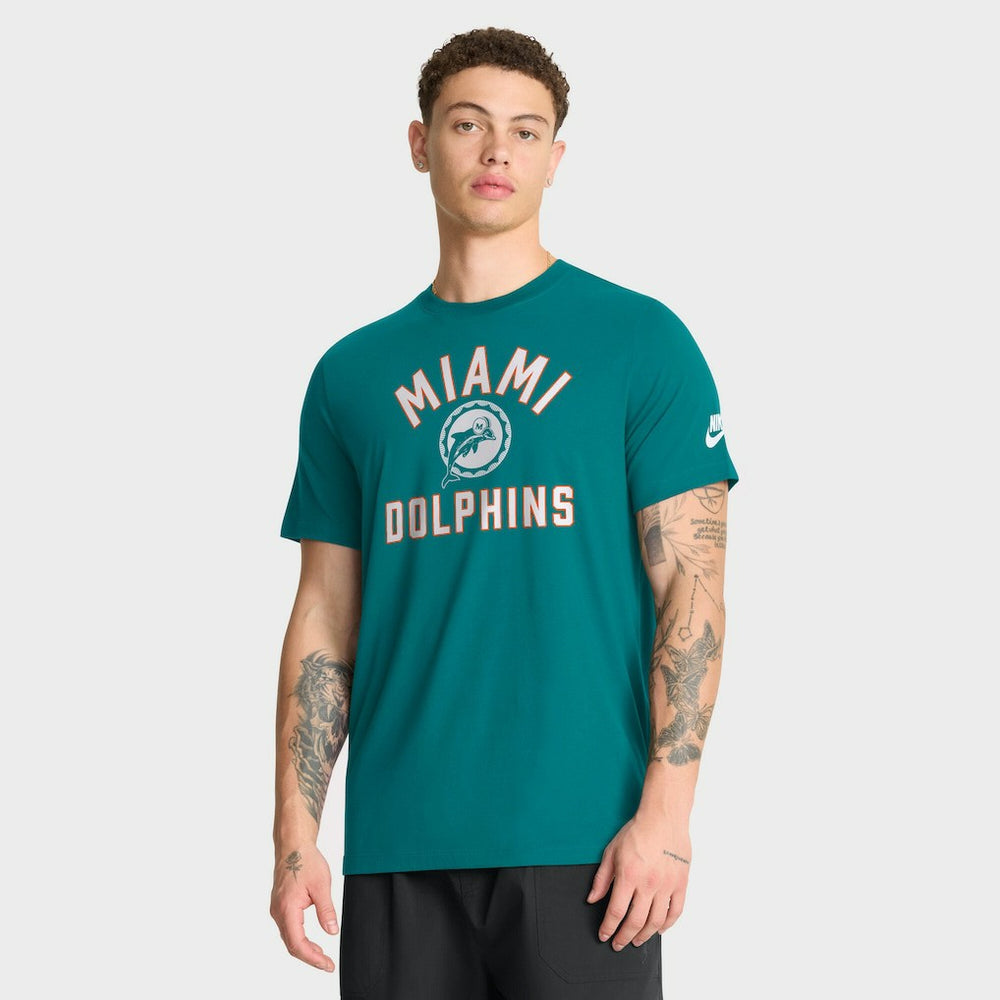 Miami Dolphins Favorable Timeline Tri-Blend T-Shirt Aqua