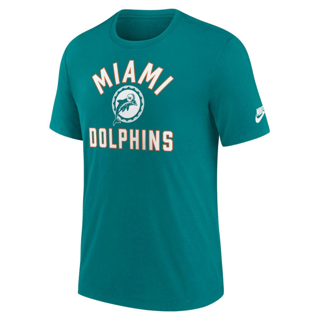 Miami Dolphins Favorable Timeline Tri-Blend T-Shirt Aqua