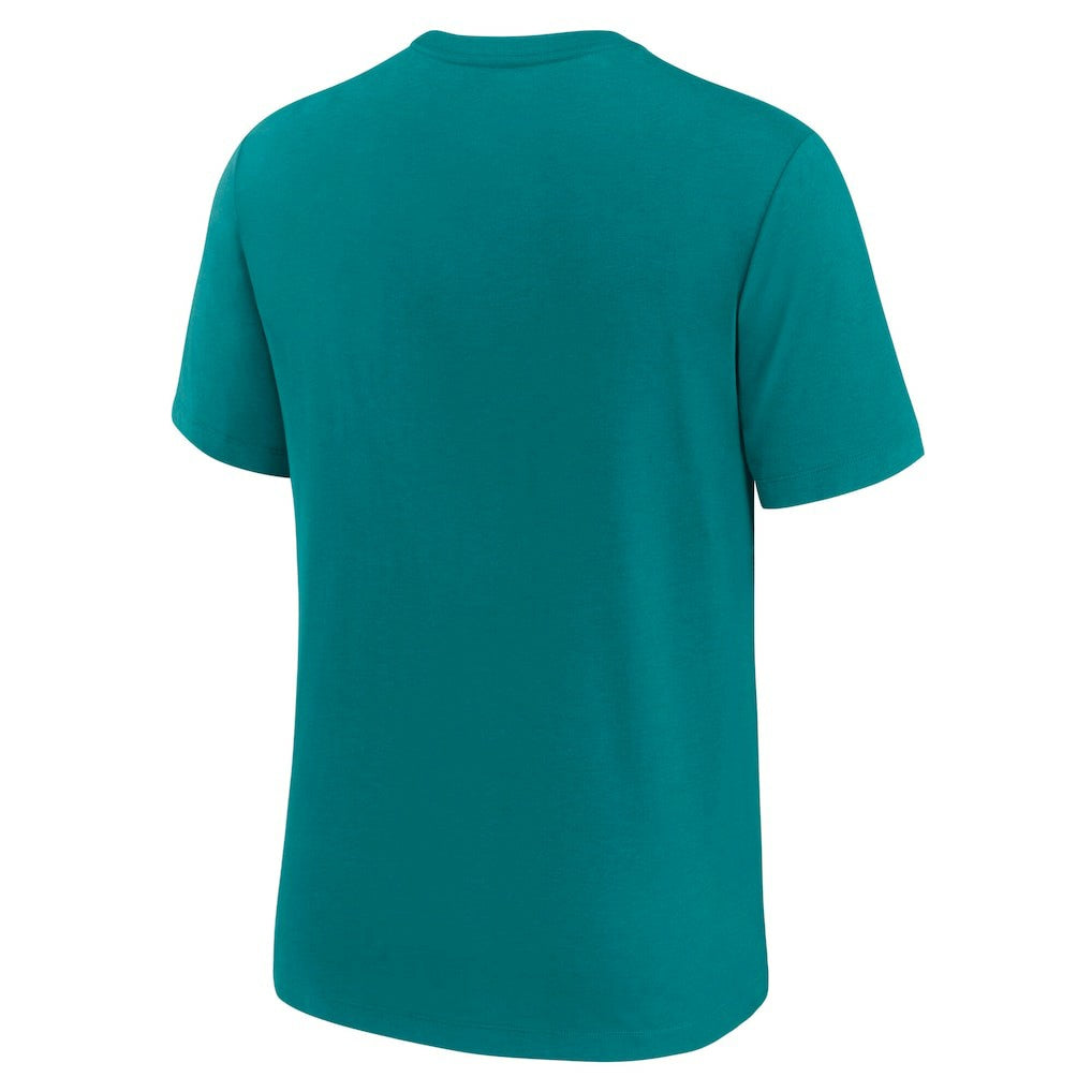 Miami Dolphins Favorable Timeline Tri-Blend T-Shirt Aqua