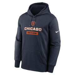 Chicago Bears Toss Sweep Performance Pullover Hoodie Navy