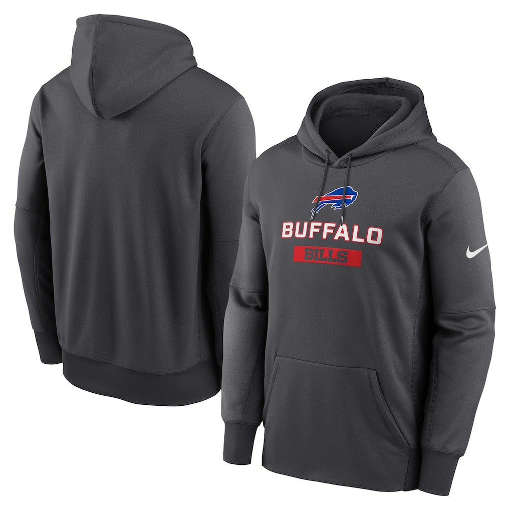 Buffalo Bills Toss Sweep Performance Pullover Hoodie Anthracite