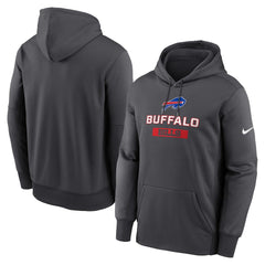 Buffalo Bills Toss Sweep Performance Pullover Hoodie Anthracite