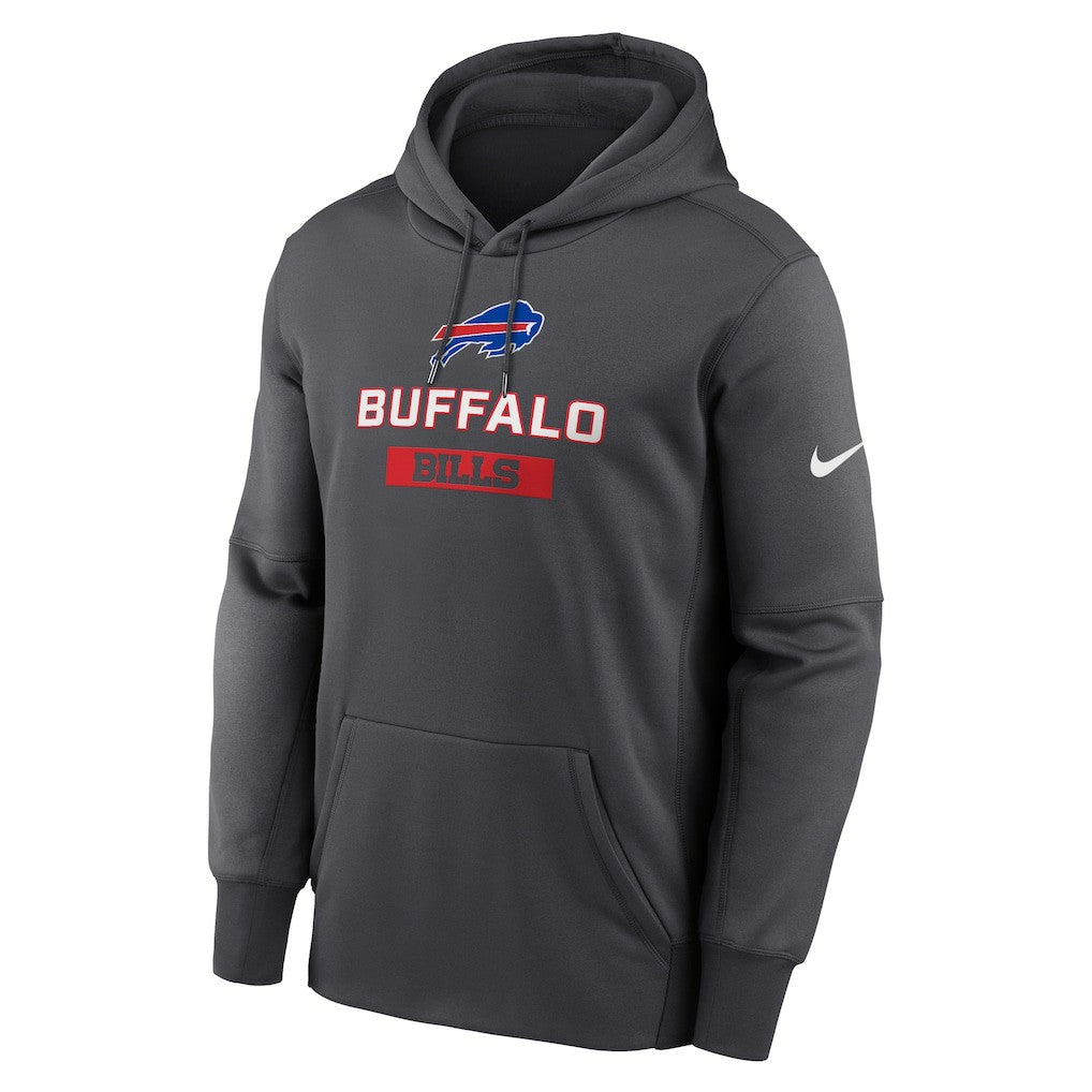 Buffalo Bills Toss Sweep Performance Pullover Hoodie Anthracite