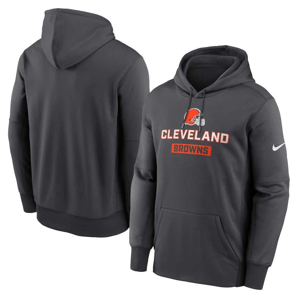 Cleveland Browns Toss Sweep Performance Pullover Hoodie Anthracite