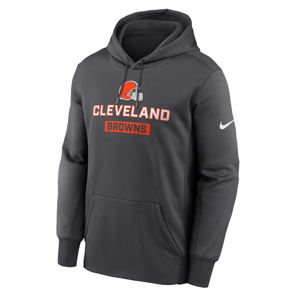 Cleveland Browns Toss Sweep Performance Pullover Hoodie Anthracite
