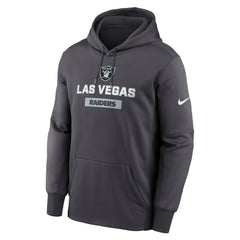 Las Vegas Raiders Toss Sweep Performance Pullover Hoodie Anthracite