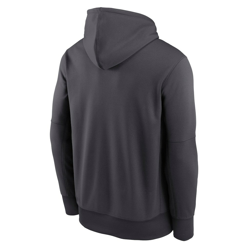 Las Vegas Raiders Toss Sweep Performance Pullover Hoodie Anthracite