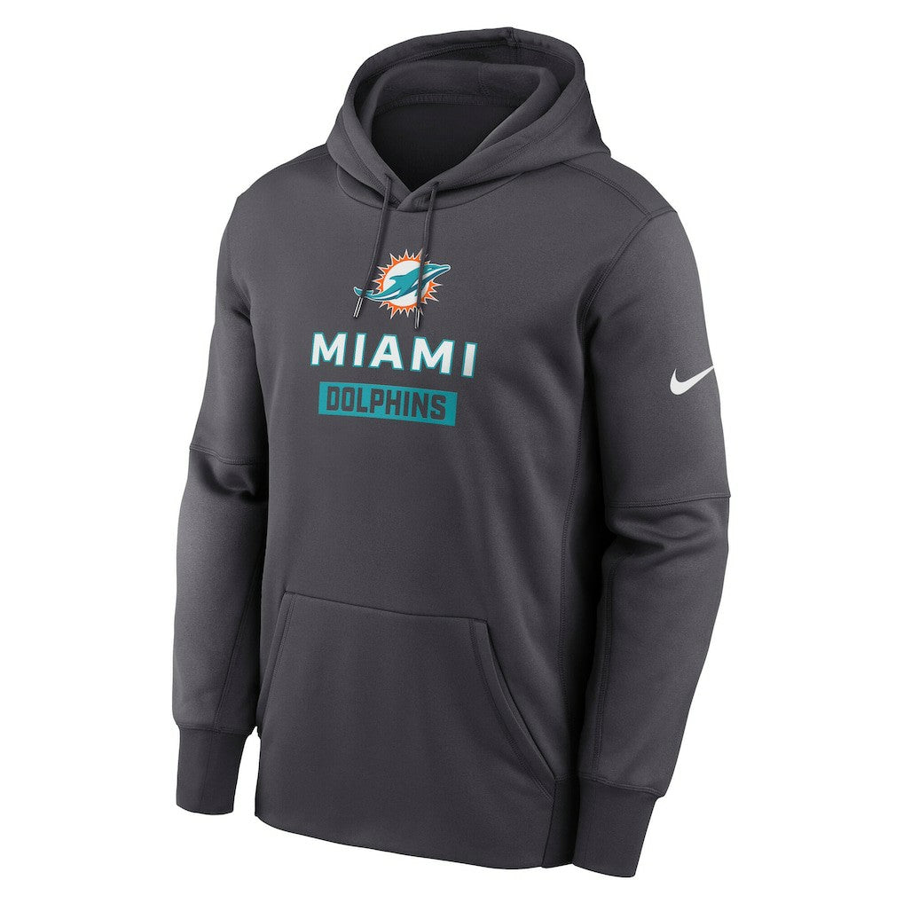 Miami Dolphins Toss Sweep Performance Pullover Hoodie Anthracite