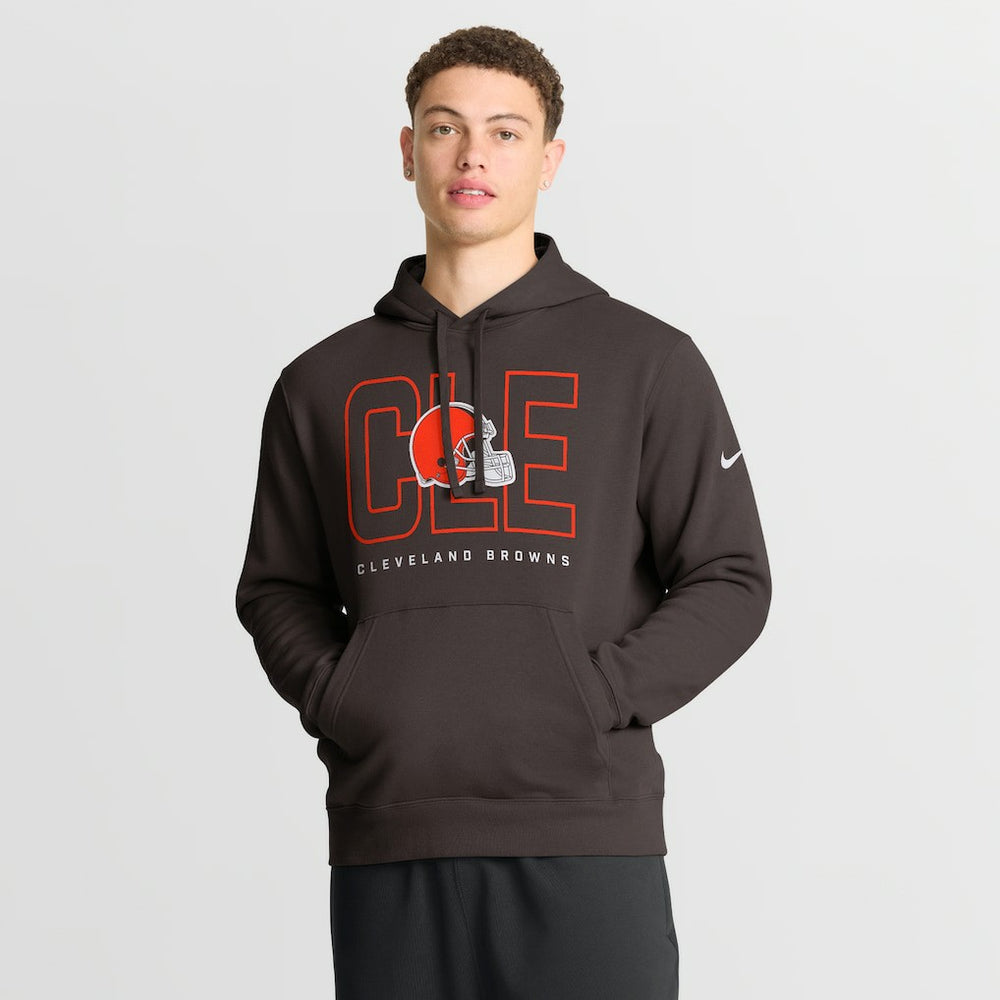Cleveland Browns Busted Play Club Fleece Pullover Hoodie Brown
