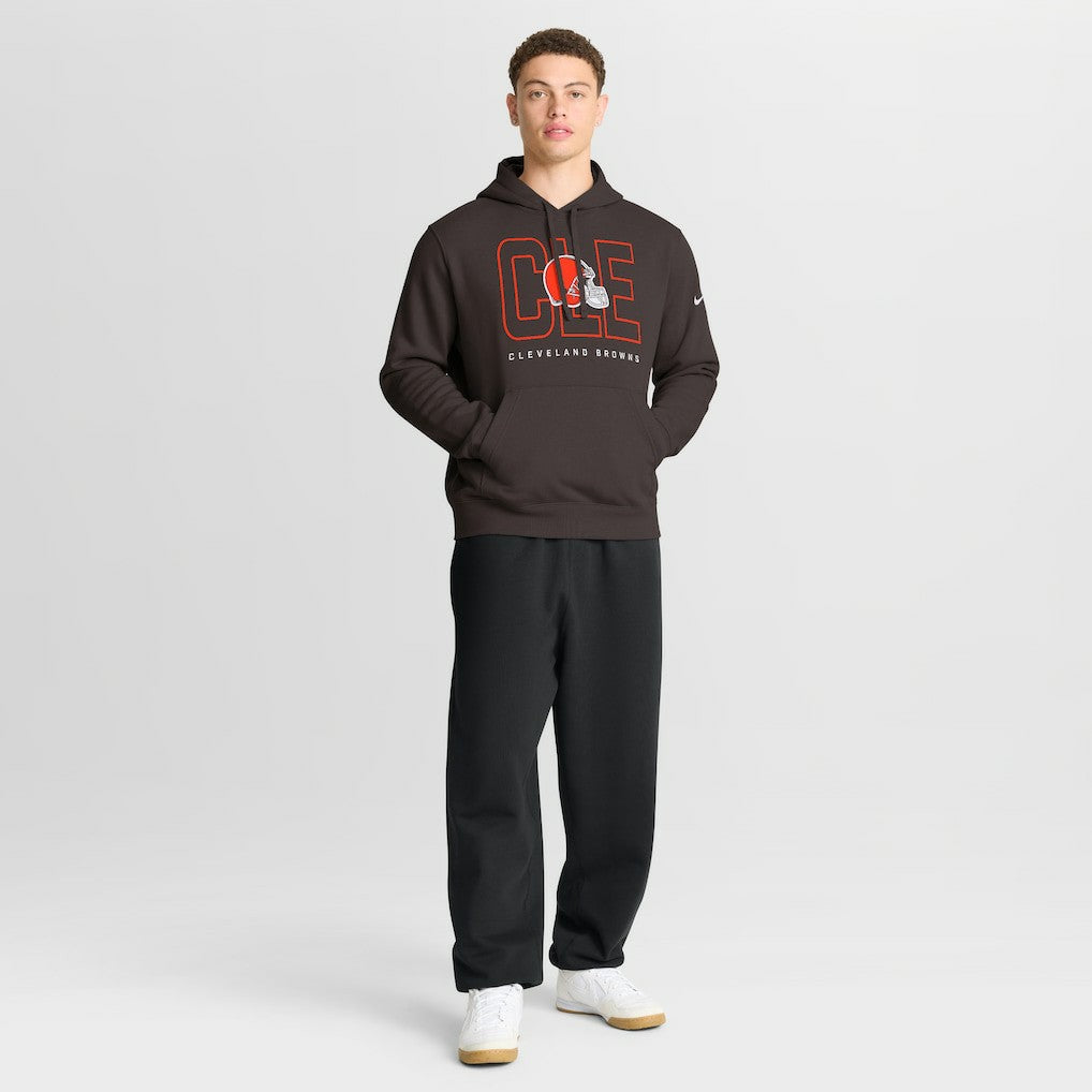 Cleveland Browns Busted Play Club Fleece Pullover Hoodie Brown