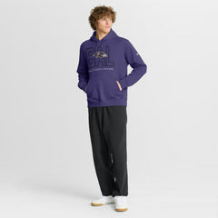 Baltimore Ravens Busted Play Club Fleece Pullover Hoodie Purple