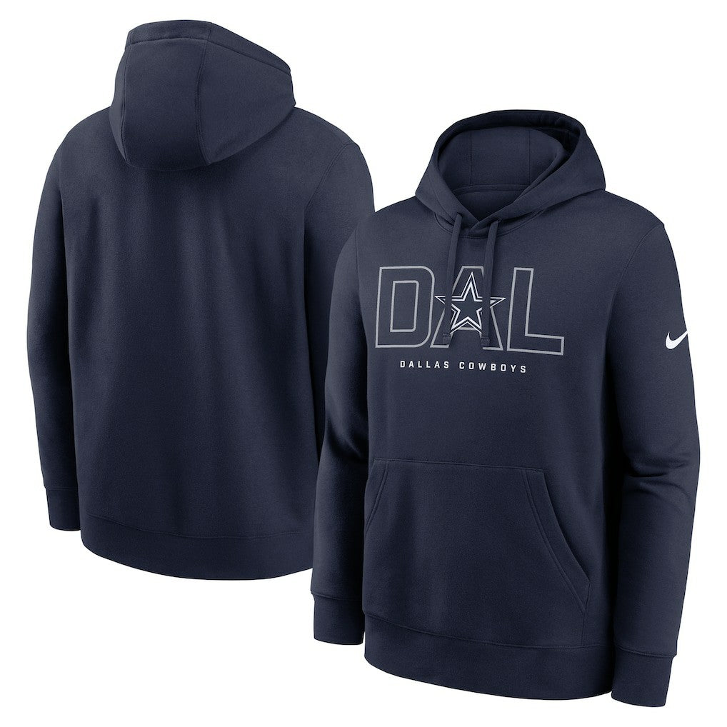 Dallas Cowboys Busted Play Club Fleece Pullover Hoodie Navy