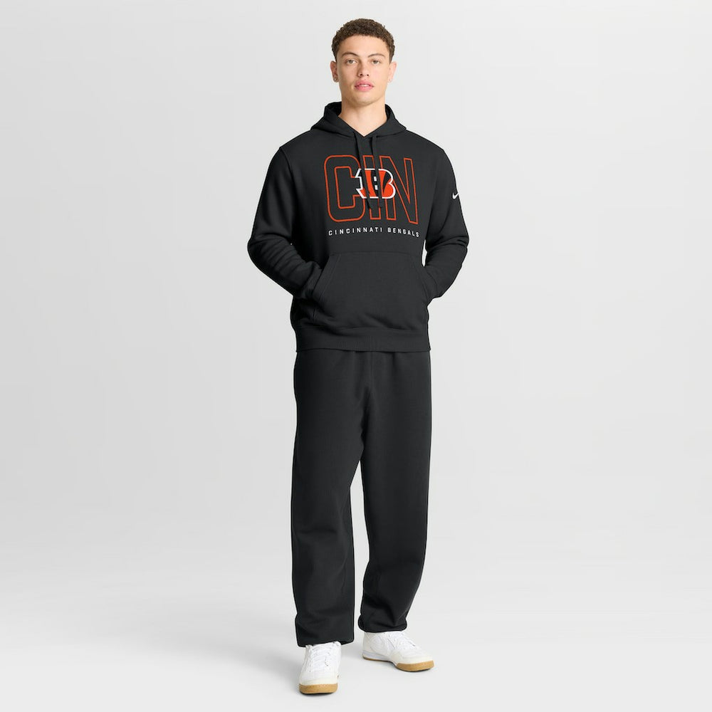Cincinnati Bengals Busted Play Club Fleece Pullover Hoodie Black