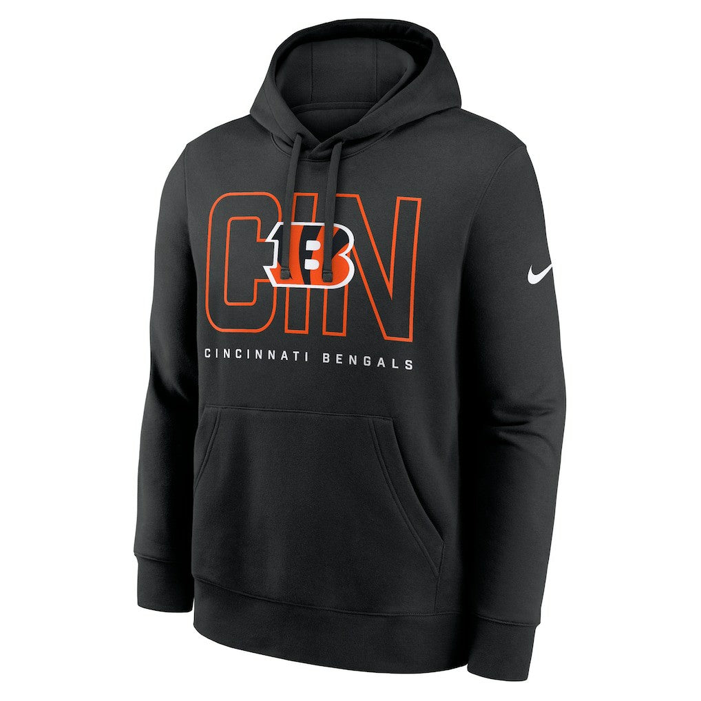 Cincinnati Bengals Busted Play Club Fleece Pullover Hoodie Black