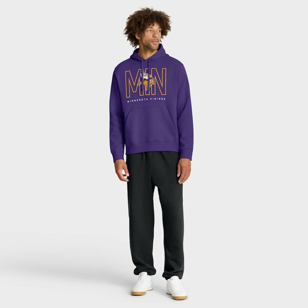 Minnesota Vikings Busted Play Club Fleece Pullover Hoodie Purple