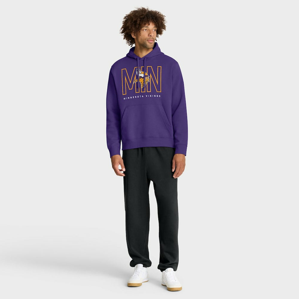 Minnesota Vikings Busted Play Club Fleece Pullover Hoodie Purple