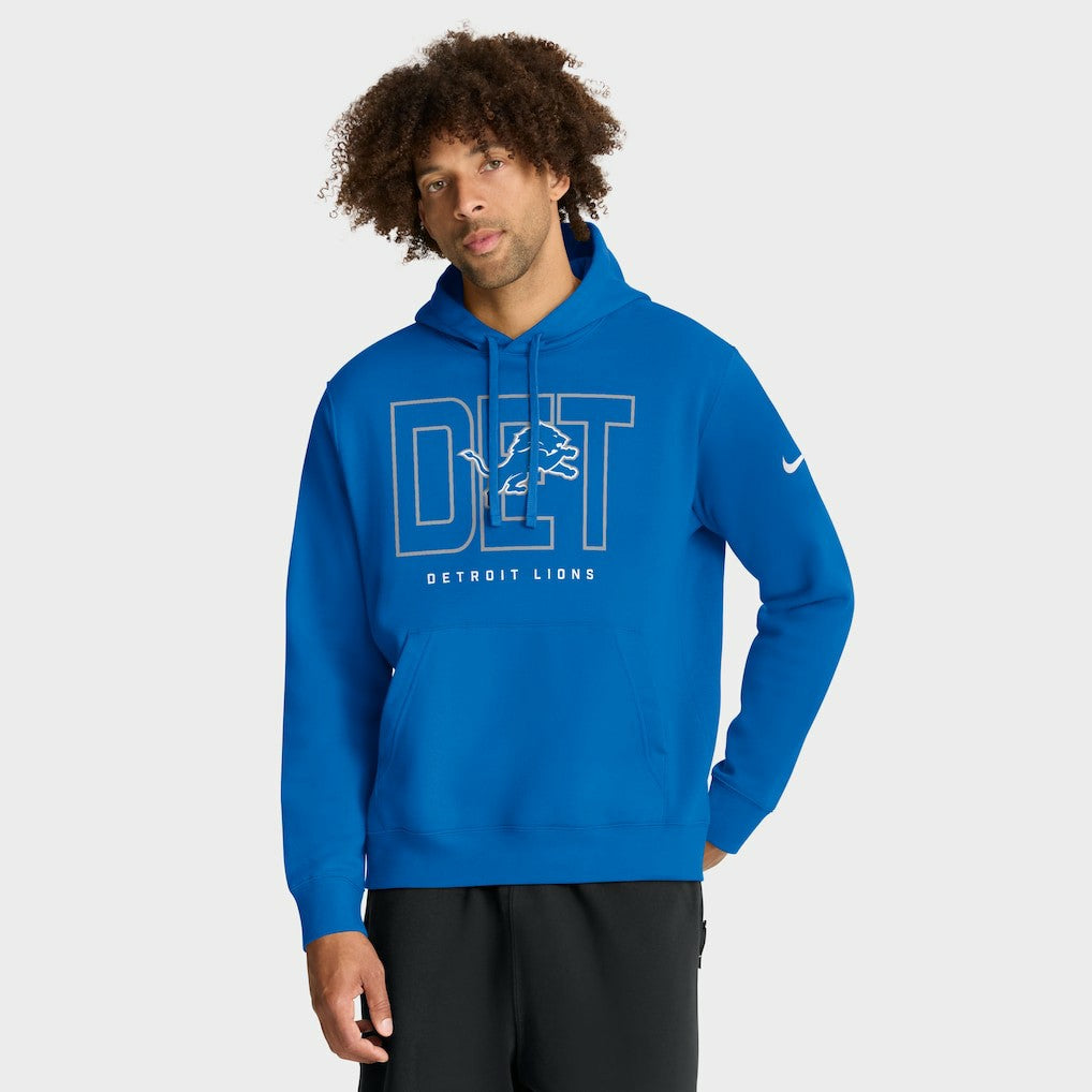 Detroit Lions Busted Play Club Fleece Pullover Hoodie Blue
