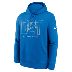 Detroit Lions Busted Play Club Fleece Pullover Hoodie Blue