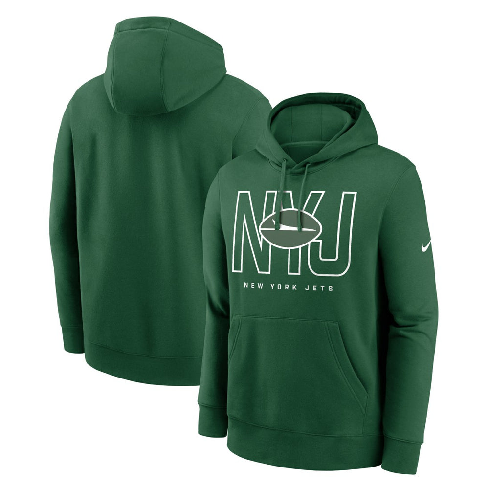 New York Jets Busted Play Club Fleece Pullover Hoodie Green