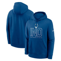 Indianapolis Colts Busted Play Club Fleece Pullover Hoodie Royal