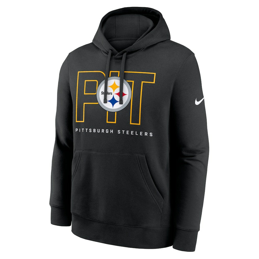 Pittsburgh Steelers Busted Play Club Fleece Pullover Hoodie Black