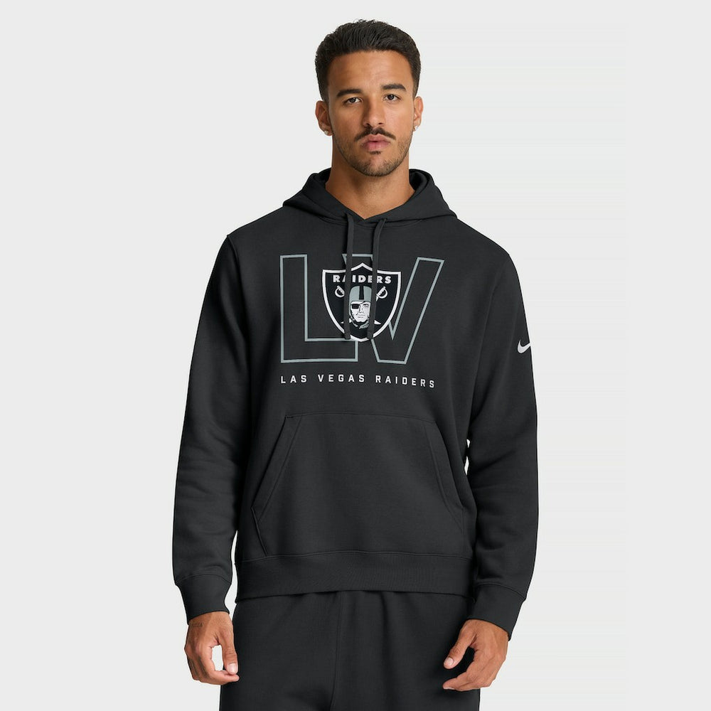 Las Vegas Raiders Busted Play Club Fleece Pullover Hoodie Black