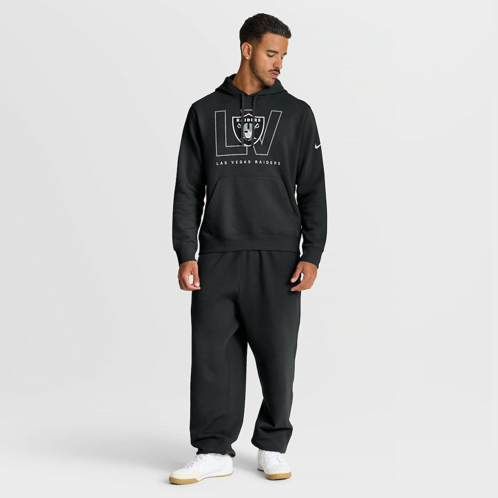 Las Vegas Raiders Busted Play Club Fleece Pullover Hoodie Black