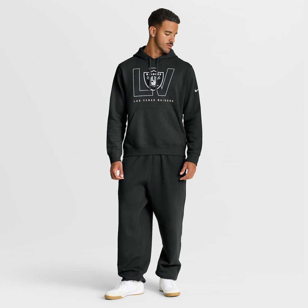 Las Vegas Raiders Busted Play Club Fleece Pullover Hoodie Black