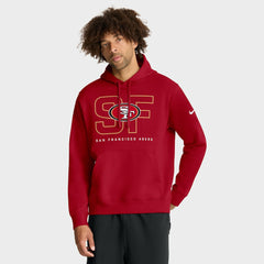San Francisco 49ers Busted Play Club Fleece Pullover Hoodie Scarlet