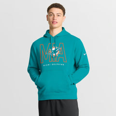 Miami Dolphins Busted Play Club Fleece Pullover Hoodie Aqua