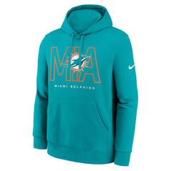 Miami Dolphins Busted Play Club Fleece Pullover Hoodie Aqua