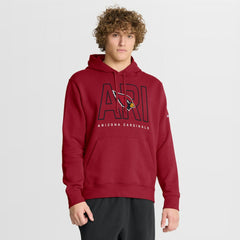 Arizona Cardinals Busted Play Club Fleece Pullover Hoodie Cardinal