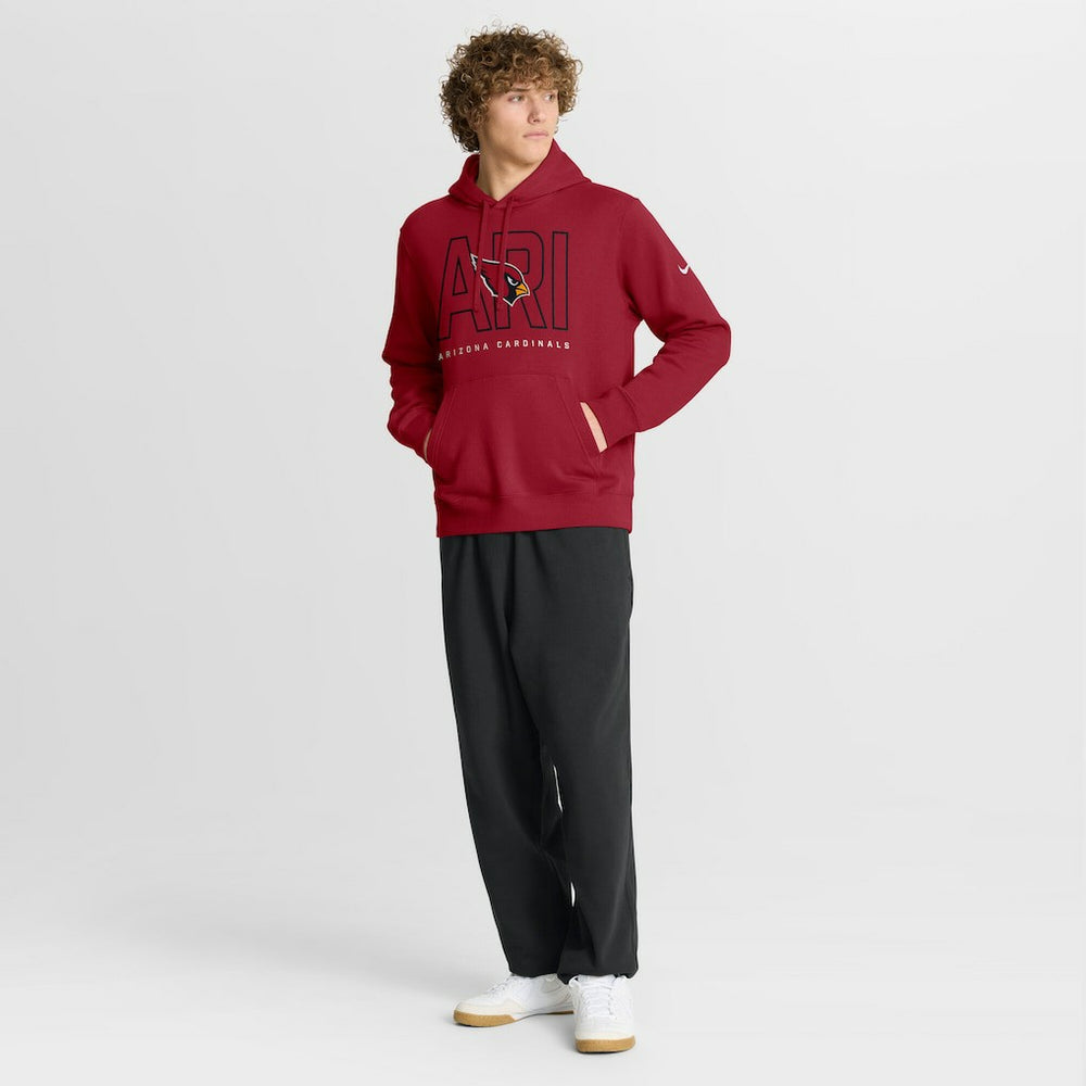 Arizona Cardinals Busted Play Club Fleece Pullover Hoodie Cardinal