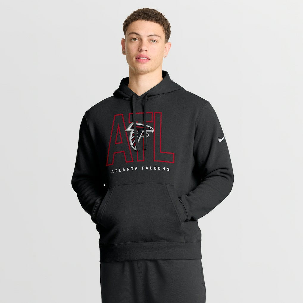 Atlanta Falcons Busted Play Club Fleece Pullover Hoodie Black