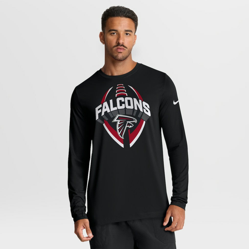 Atlanta Falcons Primetime Legend Icon Performance Long Sleeve T-Shirt Black