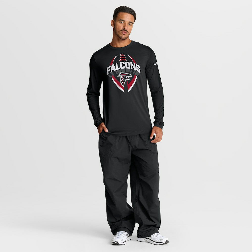 Atlanta Falcons Primetime Legend Icon Performance Long Sleeve T-Shirt Black