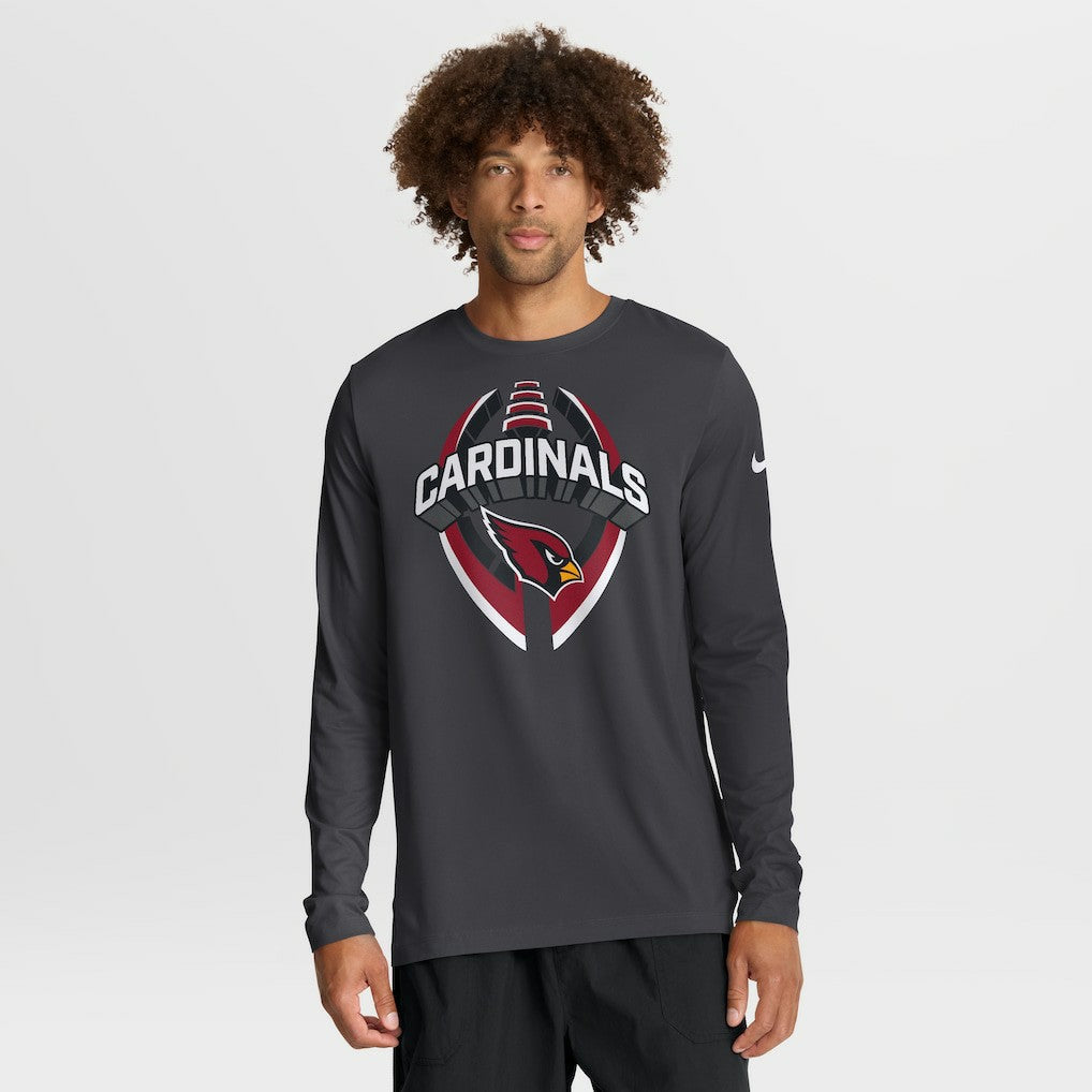 Arizona Cardinals Primetime Legend Icon Performance Long Sleeve T-Shirt Anthracite
