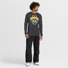 Green Bay Packers Primetime Legend Icon Performance Long Sleeve T-Shirt Anthracite