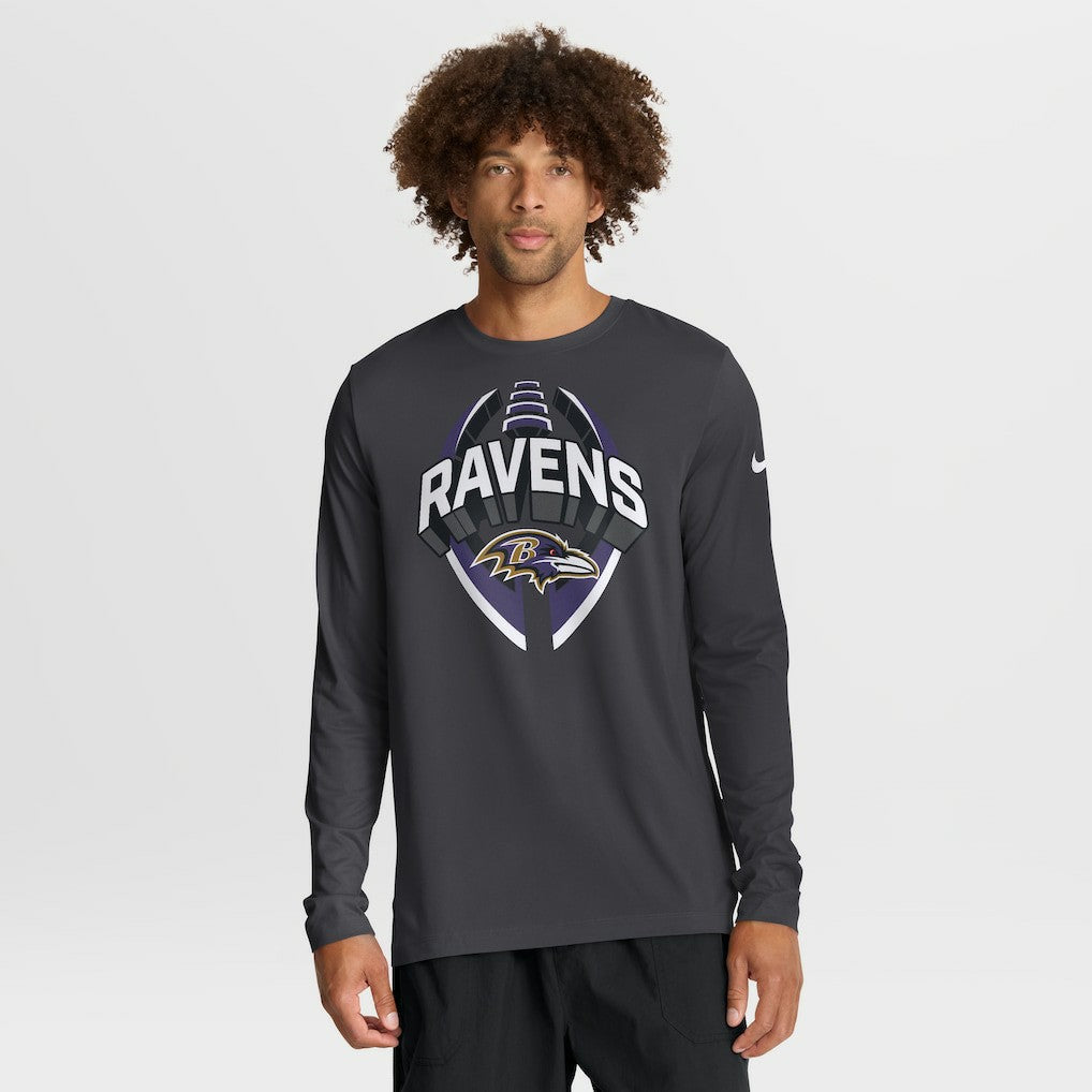 Baltimore Ravens Primetime Legend Icon Performance Long Sleeve T-Shirt Anthracite