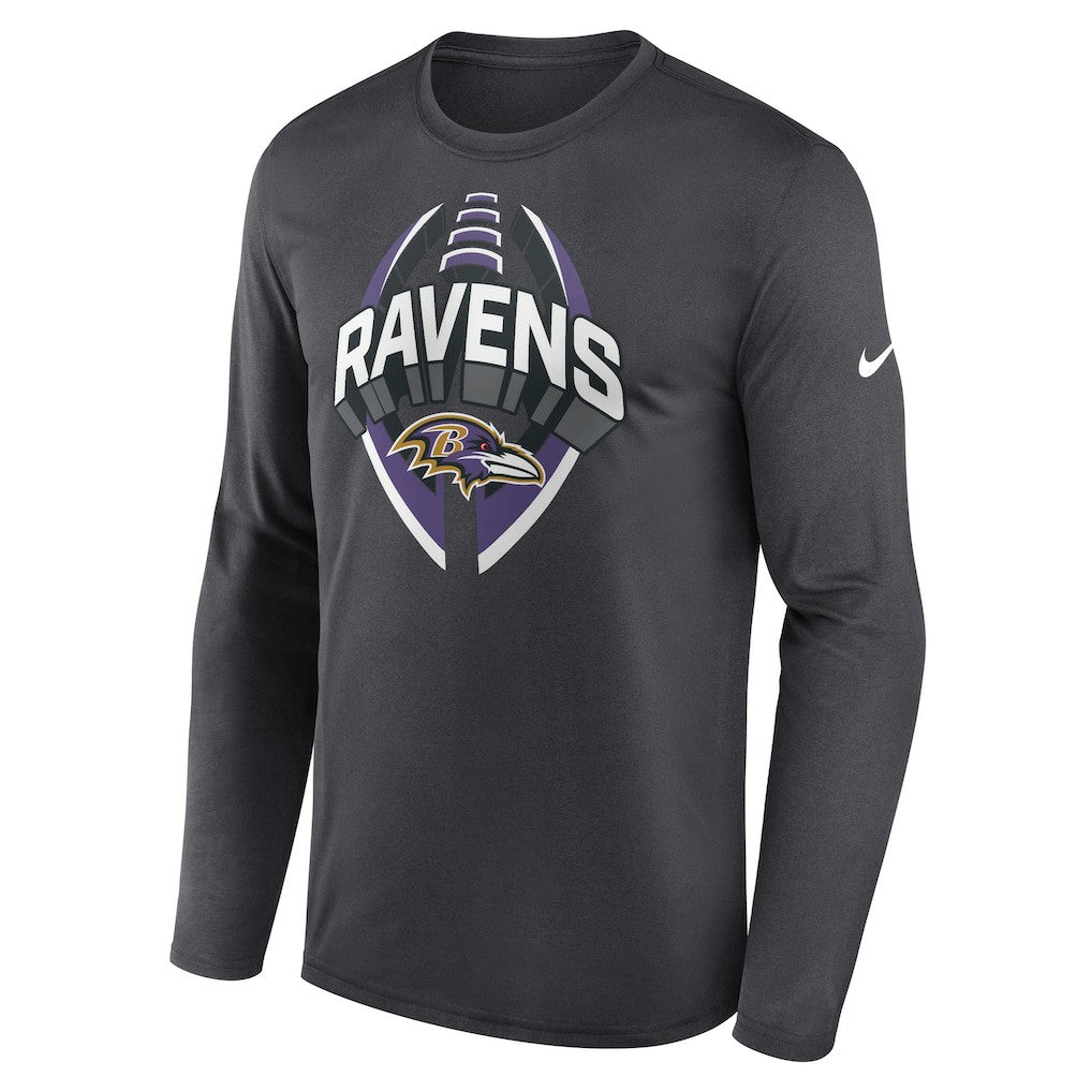 Baltimore Ravens Primetime Legend Icon Performance Long Sleeve T-Shirt Anthracite