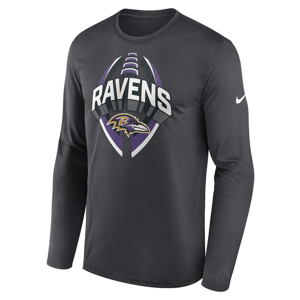 Baltimore Ravens Primetime Legend Icon Performance Long Sleeve T-Shirt Anthracite