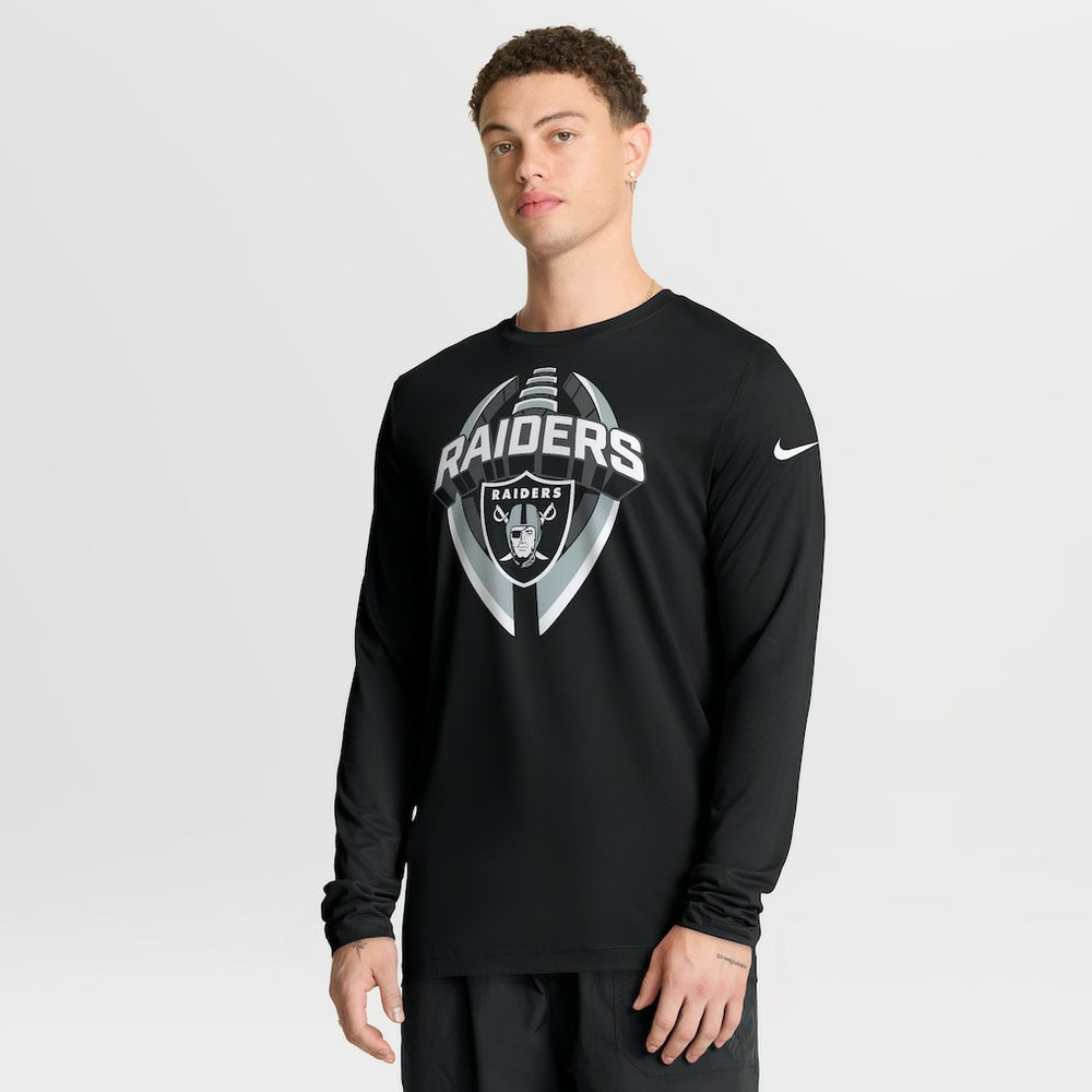 Las Vegas Raiders Primetime Legend Icon Performance Long Sleeve T-Shirt Black
