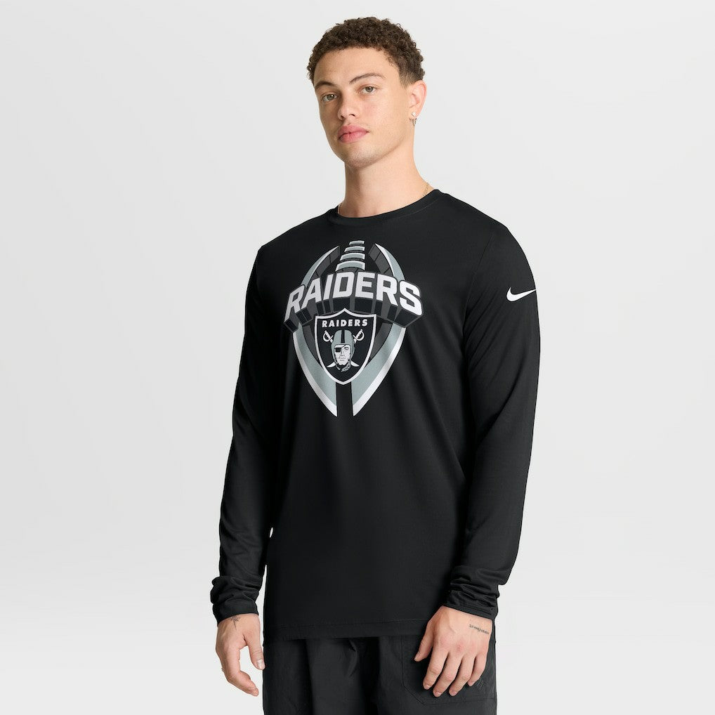 Las Vegas Raiders Primetime Legend Icon Performance Long Sleeve T-Shirt Black
