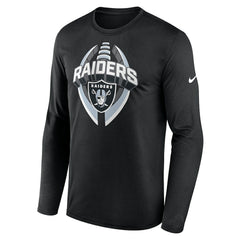 Las Vegas Raiders Primetime Legend Icon Performance Long Sleeve T-Shirt Black