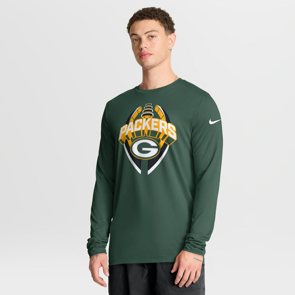 Green Bay Packers Primetime Legend Icon Performance Long Sleeve T-Shirt Green