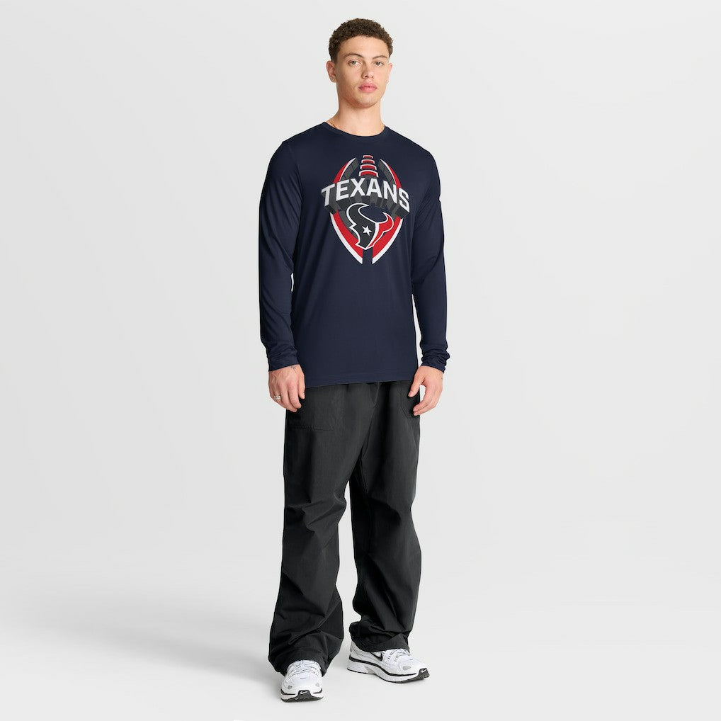 Houston Texans Primetime Legend Icon Performance Long Sleeve T-Shirt Navy