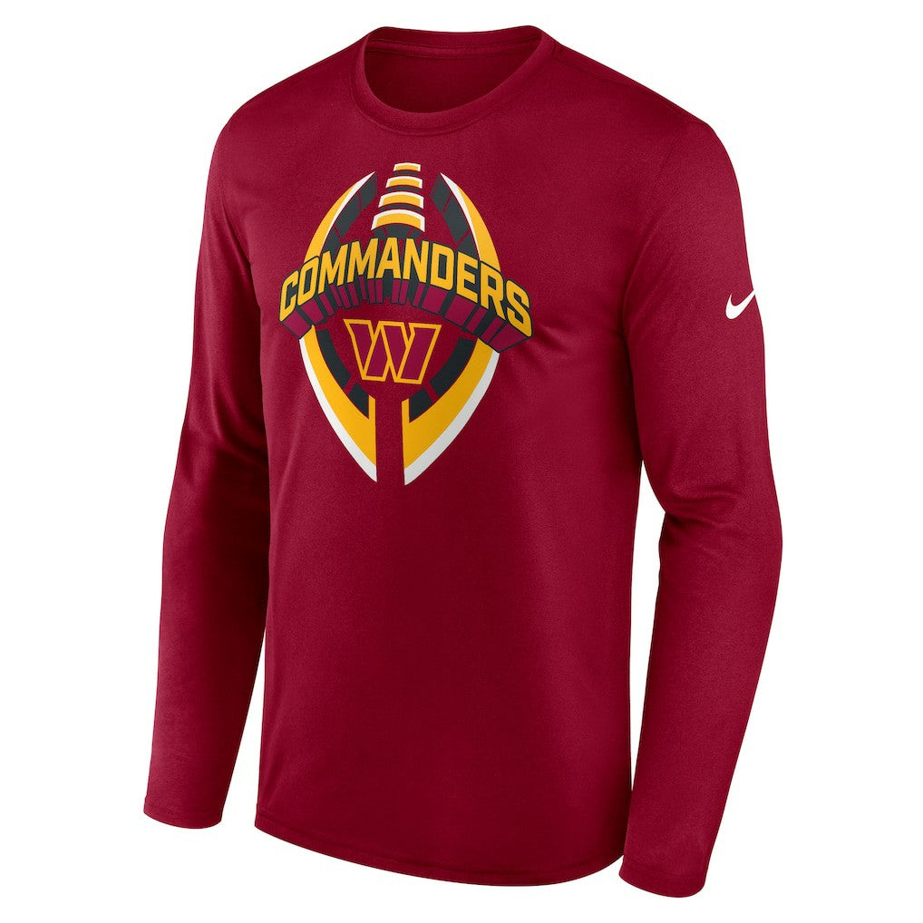 Washington Commanders Primetime Legend Icon Performance Long Sleeve T-Shirt Burgundy
